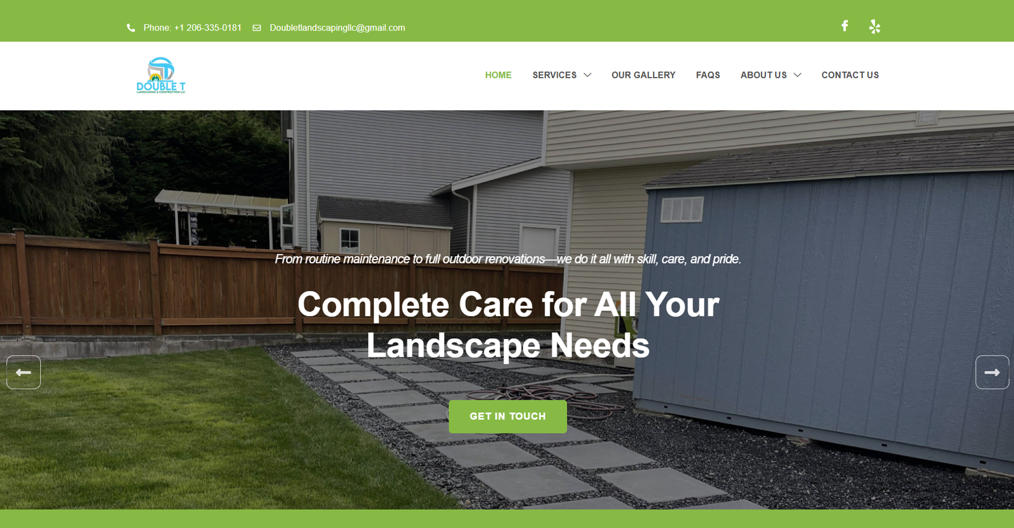 Double T Landscaping & Construction LLC website preview